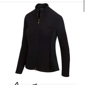 Greg Norman Womens Full Zip Fleece Velour Golf Jacket